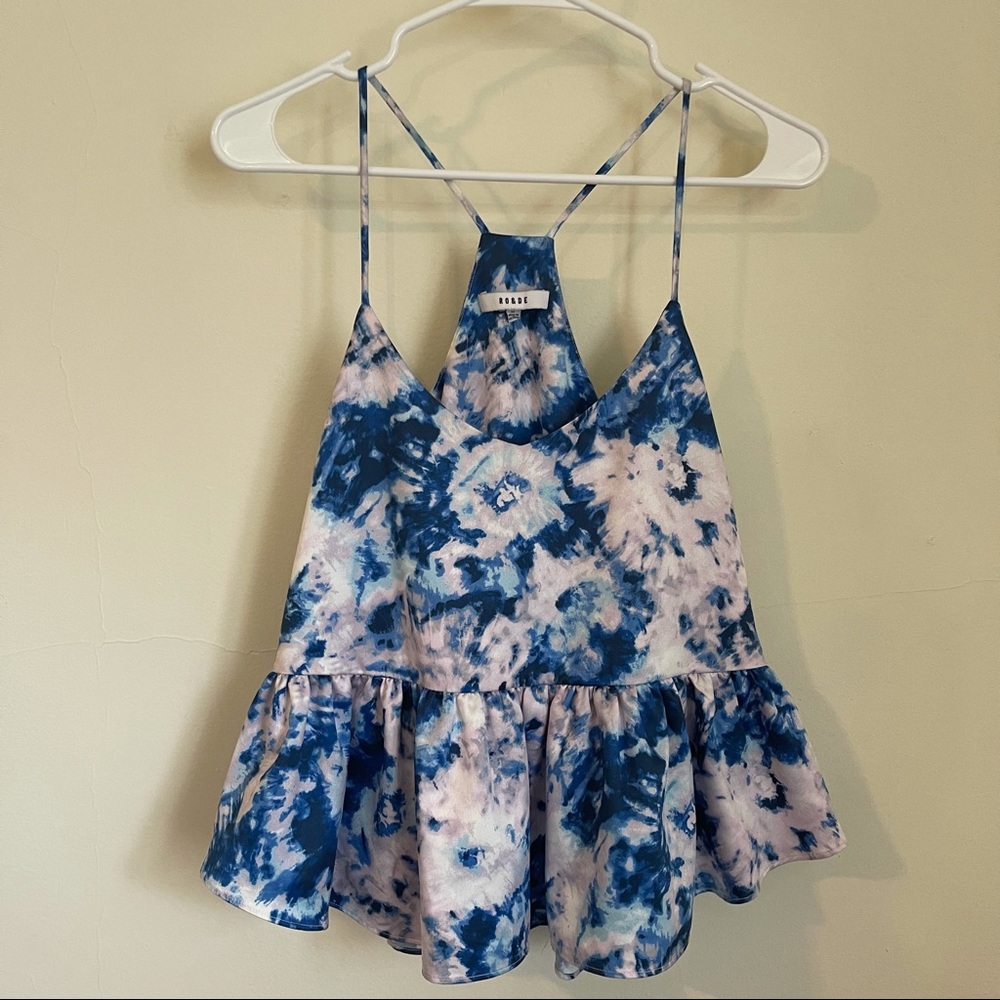 RO&DE Tie Dye Peplum Blouse